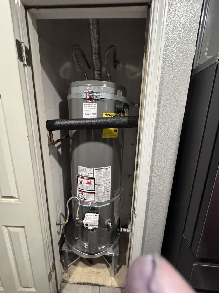 Licensed 5Star Plumbing Solutions technician's completed water heater installation in New York